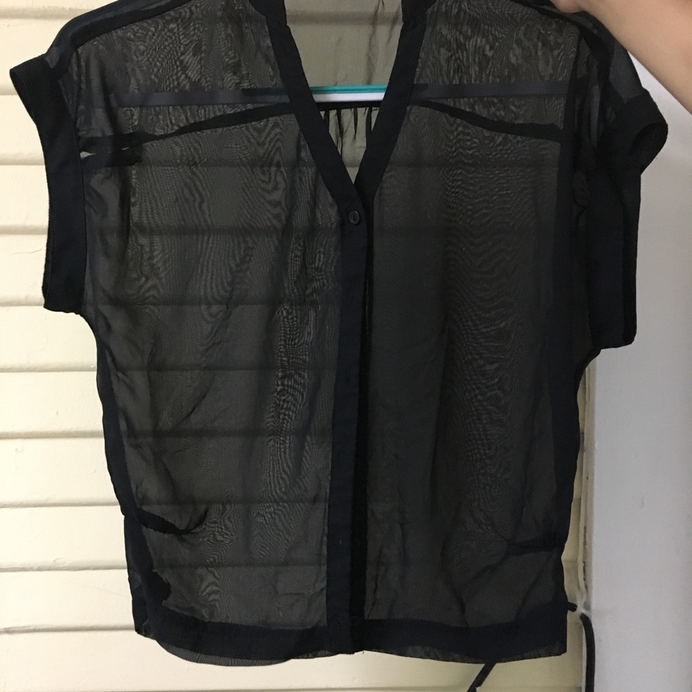 Black sheer blouse